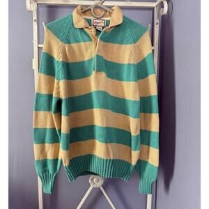 Vintage Merona Striped Unisex Sweater Rammie Cotton Hong Kong M/L Preppy Geek